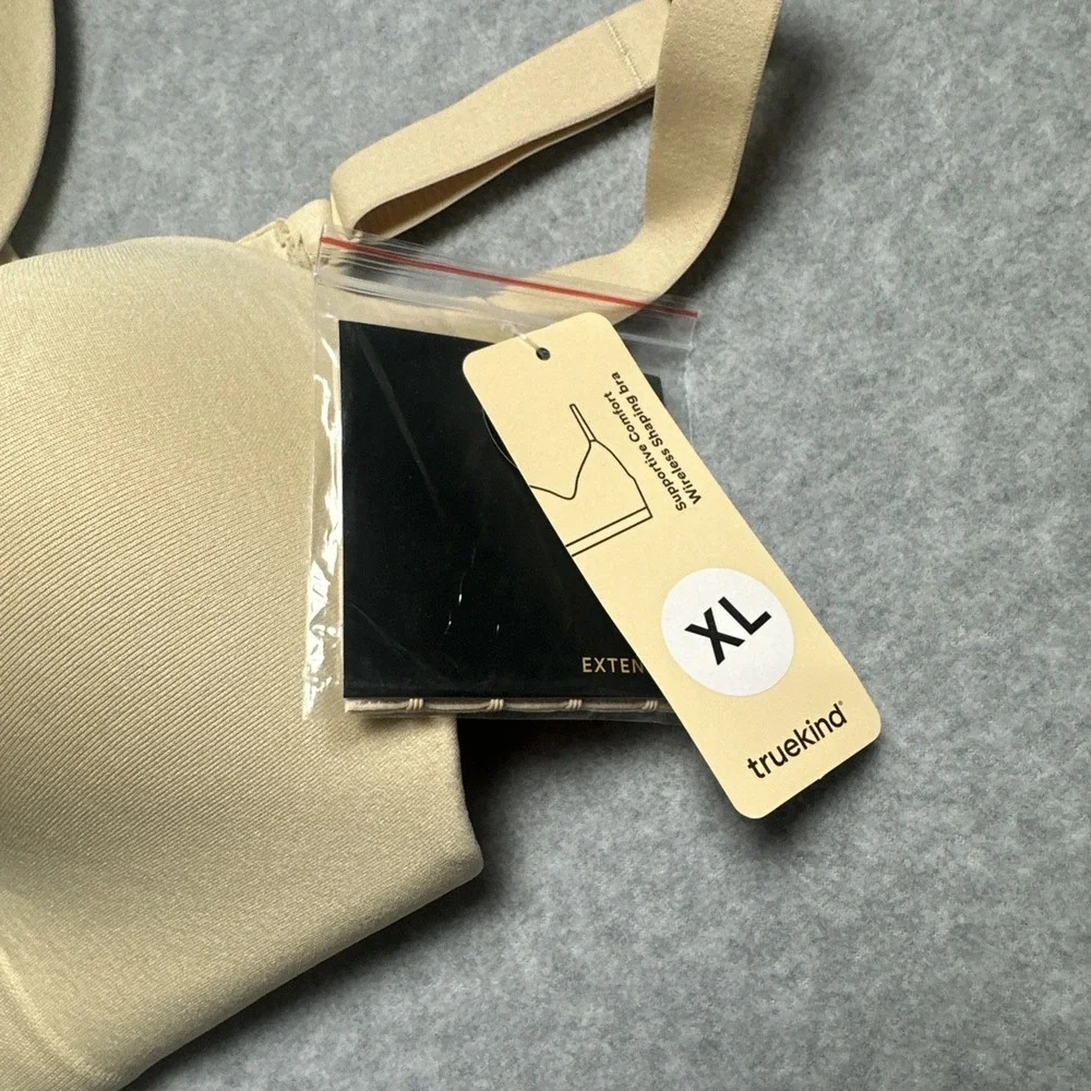 Truekind Bra‎ Nude Cream Tan Supportive Comfort Wireless Shaping Molded XL NWT